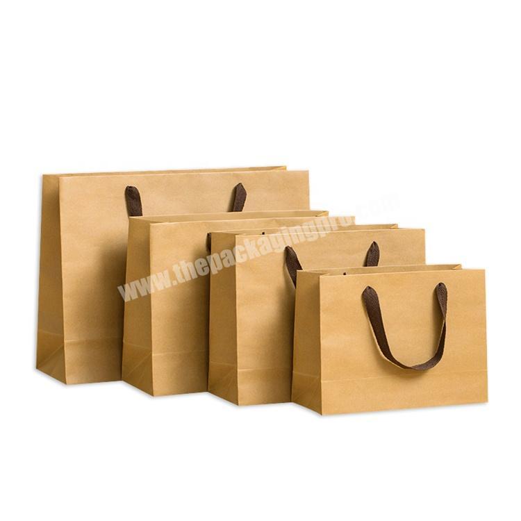 Custom Logo China Gift Shopping Brown Kraft Paper Bag