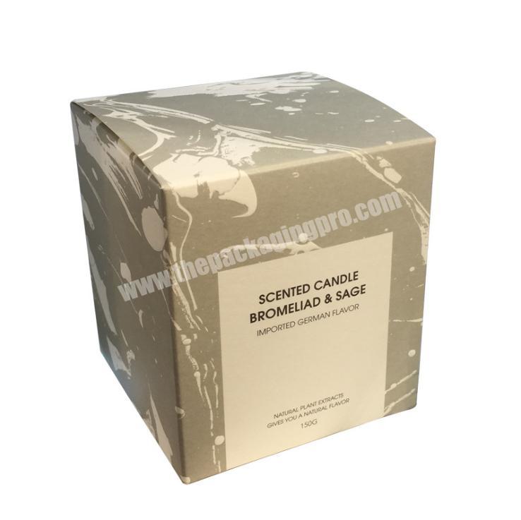 Custom Logo Green Foldable Luxury Candle Jar Gift Box Packaging