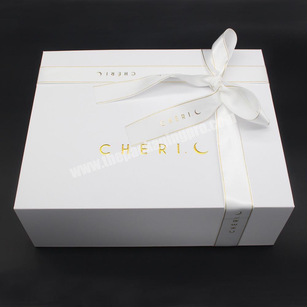 Custom Logo Luxury White Gift Geschenk Boxes With Bow