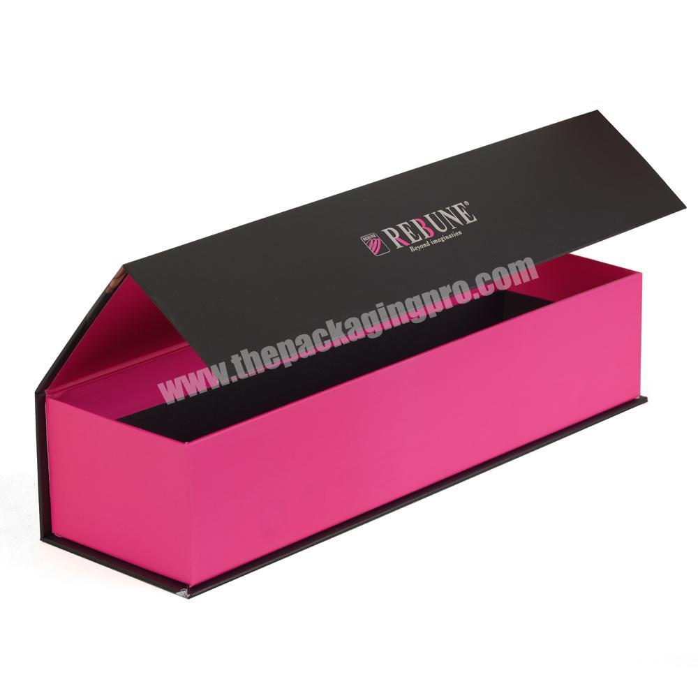 Custom Logo Magnetic hot comb packaging boxes makeup straightner hair brush packaging box