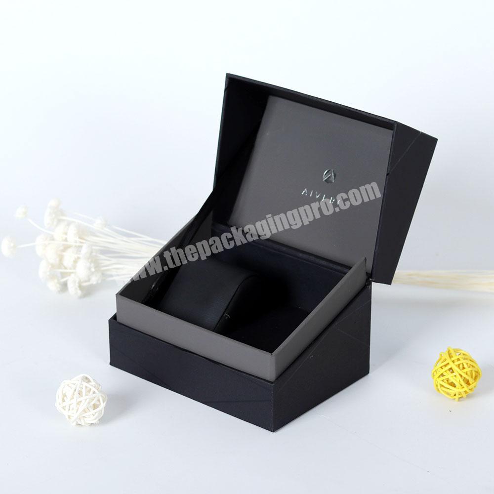 Custom Logo Modern Luxury Single Paper Cardboard Wrist Watch Box Packaging For Gift