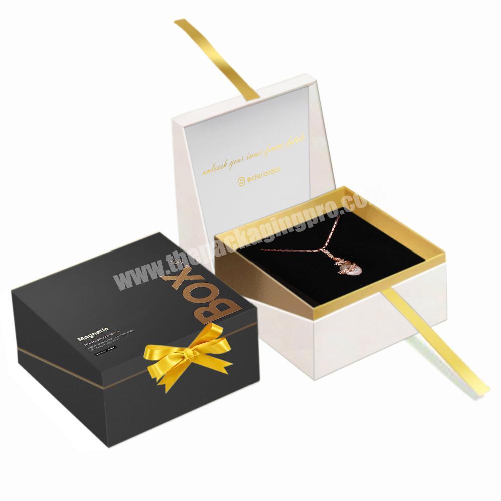 Custom Logo Printed Paper Packaging bijoux jewelry box embalagem para joia