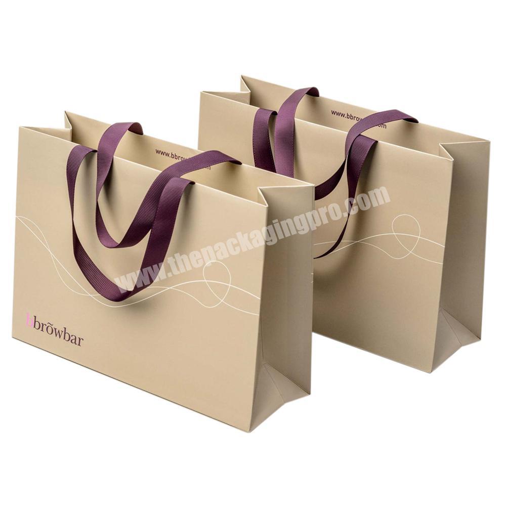 Custom Logo Printed Paperbag Shopping Gift Bag Clothing Packaging Paper Bag With Handles