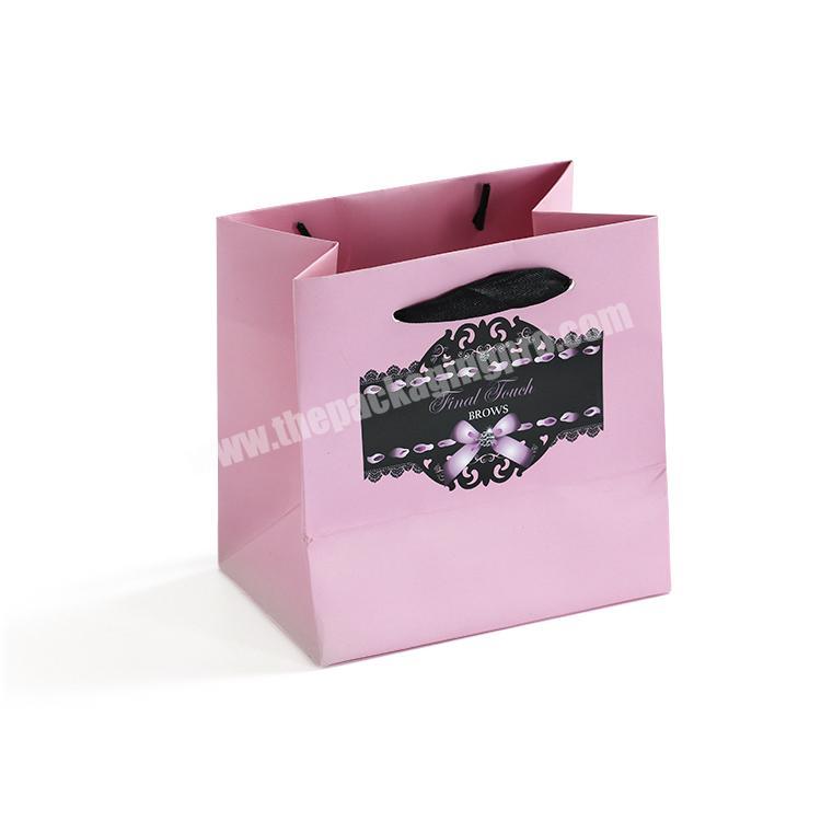 Custom Logo Printed Small Cosmetics Paper Shopping Gift Bag Jewelry
