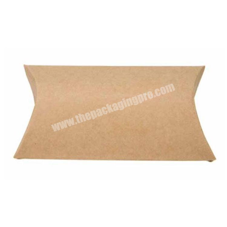 Custom Logo candy gift paper box recyclable brown kraft paper pillow box