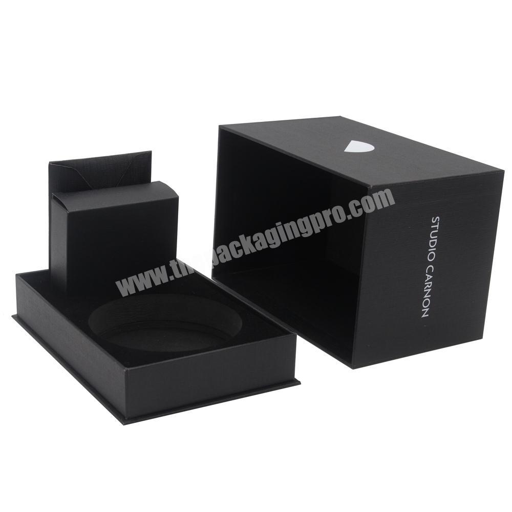 Custom Luxury Black Removable Lid Gift Boxes With Removable Lid
