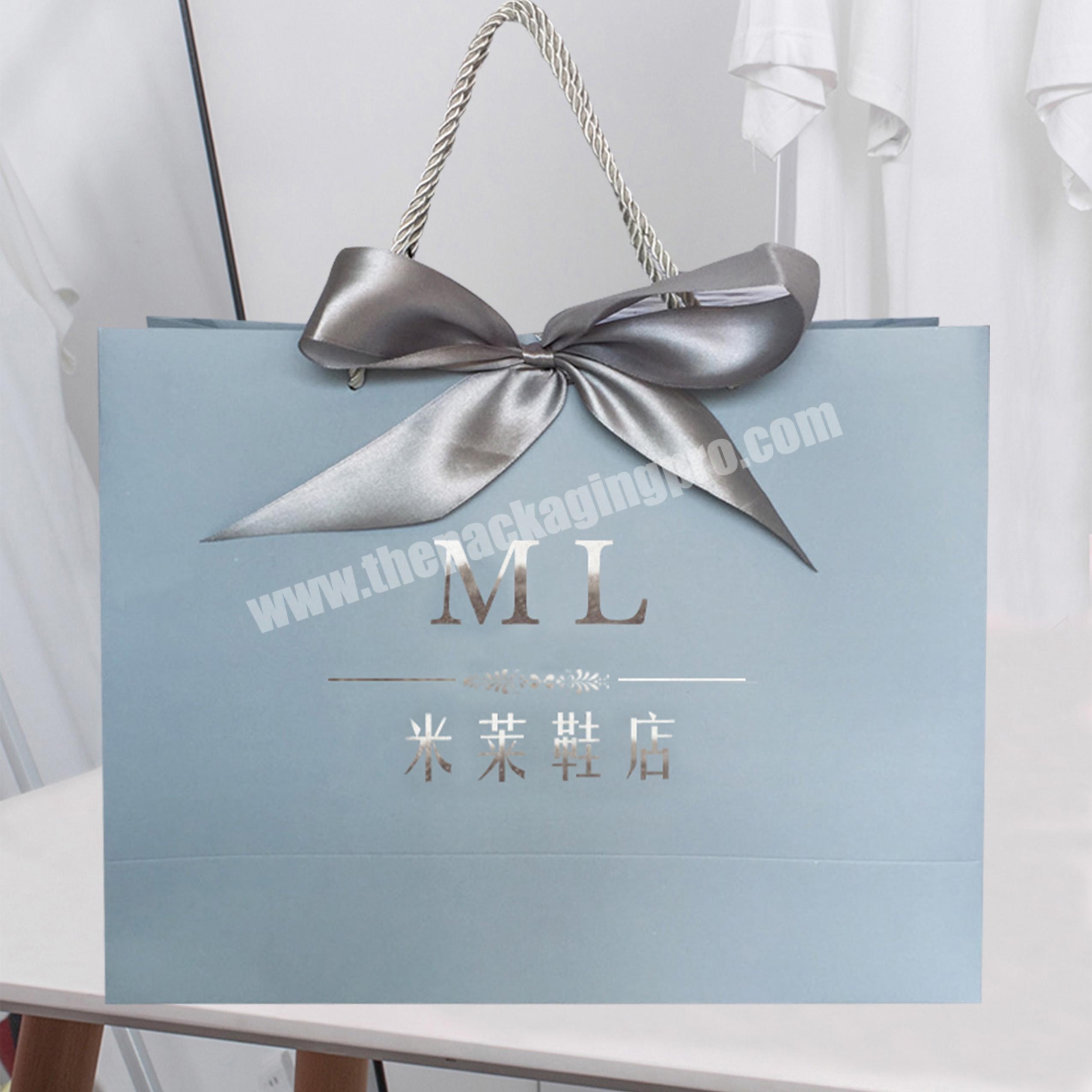 Custom Luxury Carrier Wedding Custom Logo Printed Paper Gift Bag With Handle