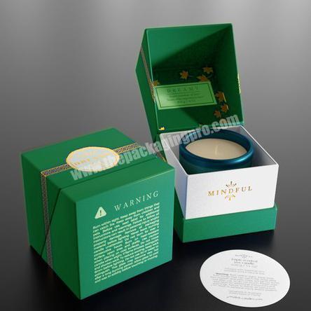 Custom Luxury Empty Glass Scented Product Candle Box Packaging Luxury Custom