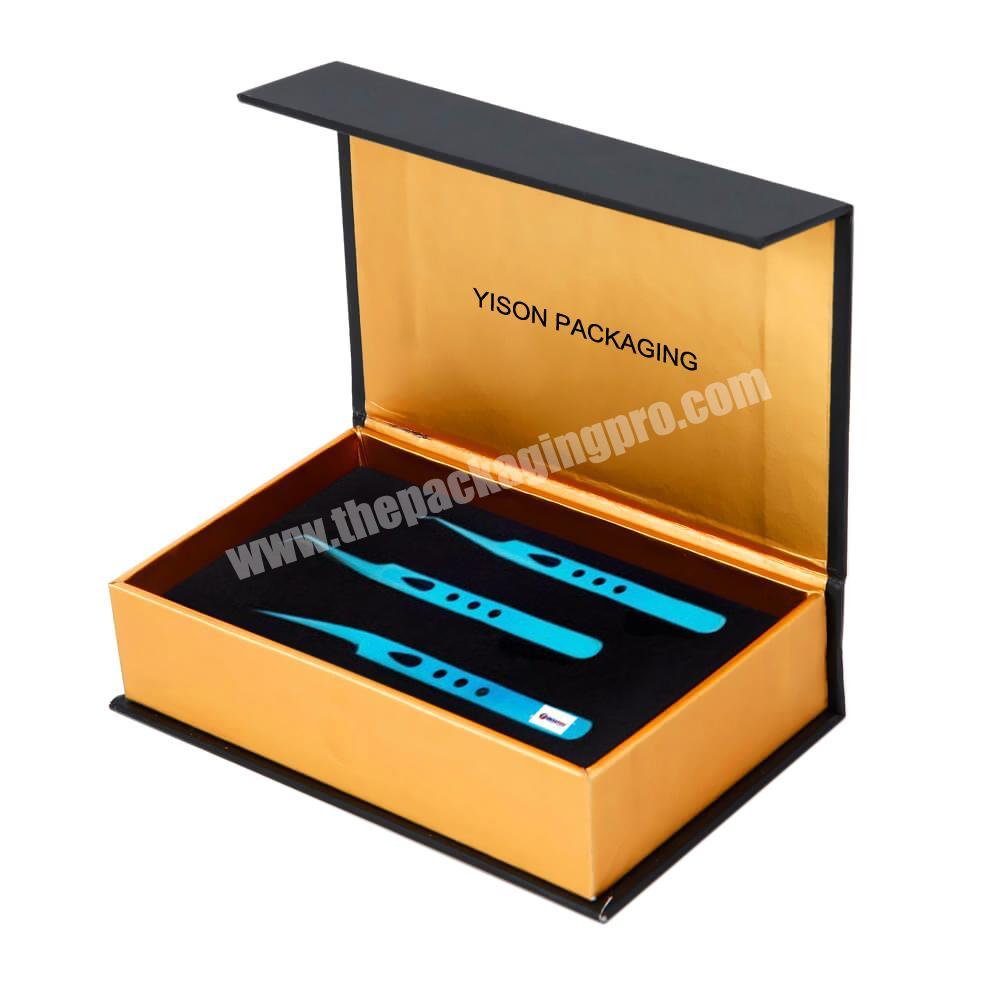 Custom Luxury Eyelash Tweezer Box Packaging