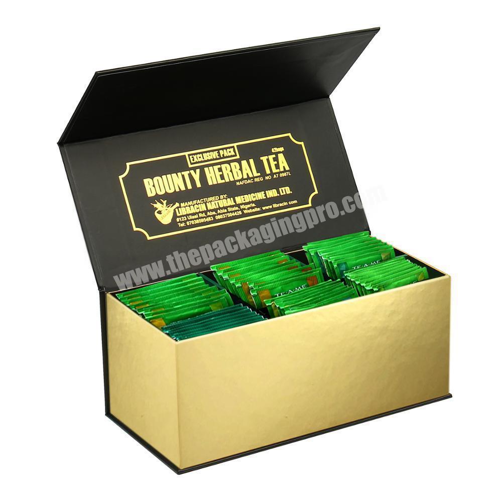 Custom Luxury Green Tea Bags Paper Packing Afternoon Tea Box Packaging