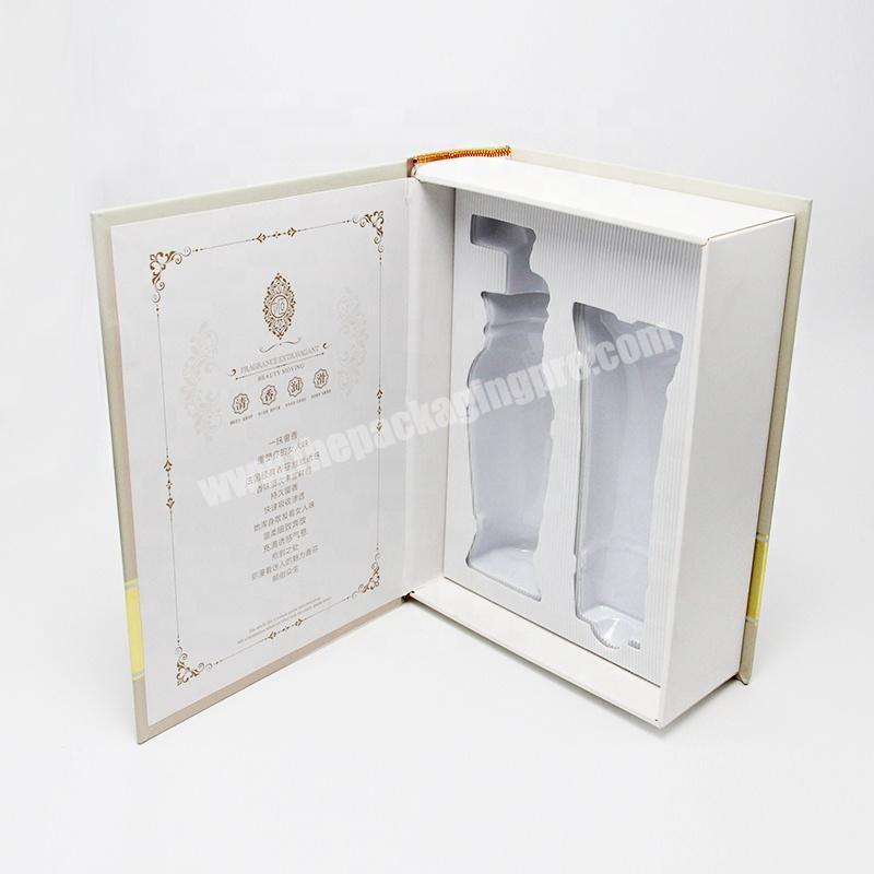 Custom Luxury Paper Perfume Box Book Shape Cosmetics Paper Box