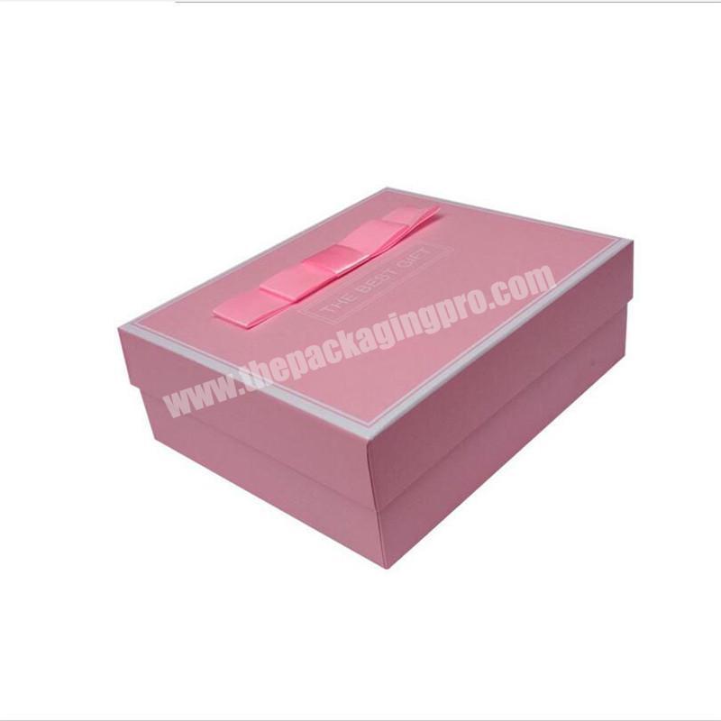 Custom Luxury Pink Cardboard Box Packaging Gift Box With Lid For Christmas, Mother's Day, Valentine's Day