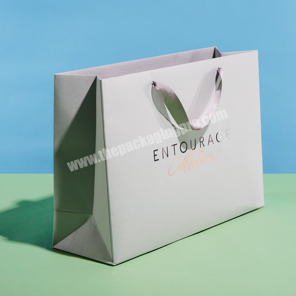 Custom Luxury Product Brand Apparel Paper Bags bolsas personalizadas