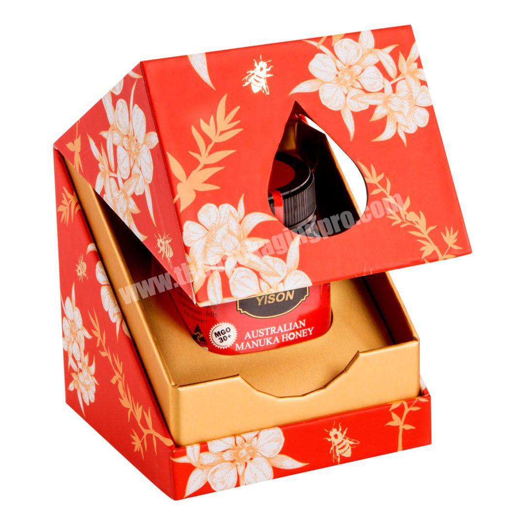 Custom Luxury Royal Bee Honey Bottle Packaging Gift royal honey box