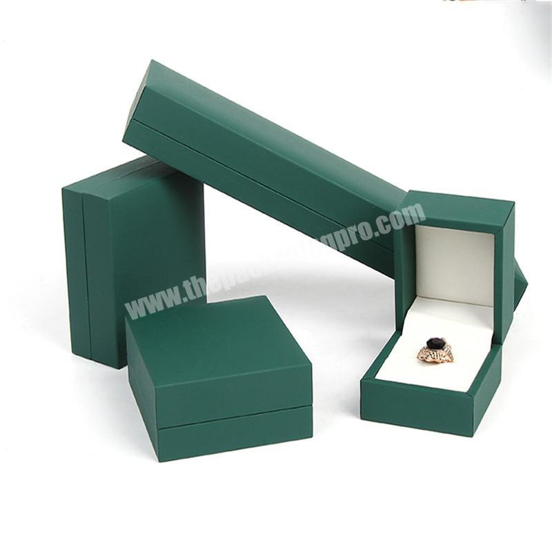 Custom  Luxury Small PU Engagement Ring Necklace  Box  Jewelry Box Gift Packing Box