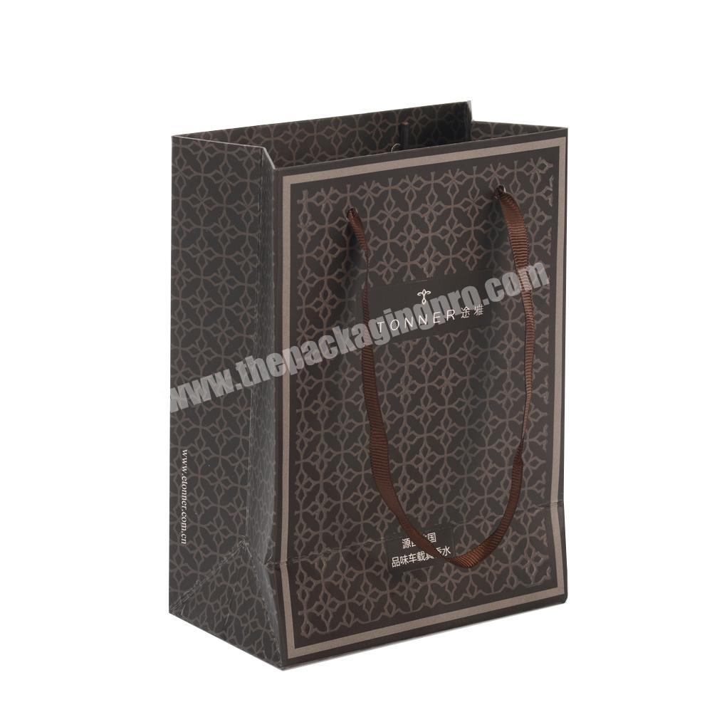 Custom Luxury Small Retail Perfume Boutique Shopping Packaging Paper Bags With Logos