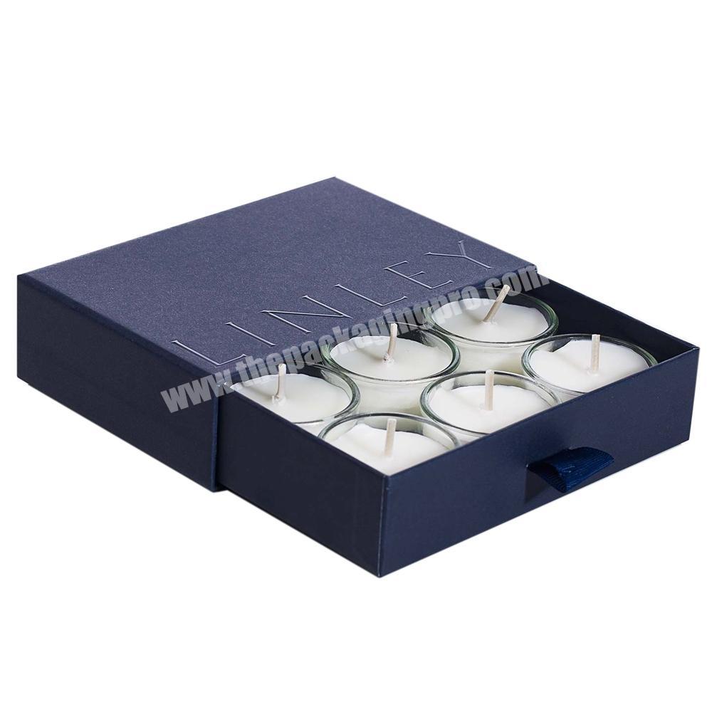 Custom Luxury Tea Light Tealight Candle Packaging Boxes Tealight Candle Gift Box
