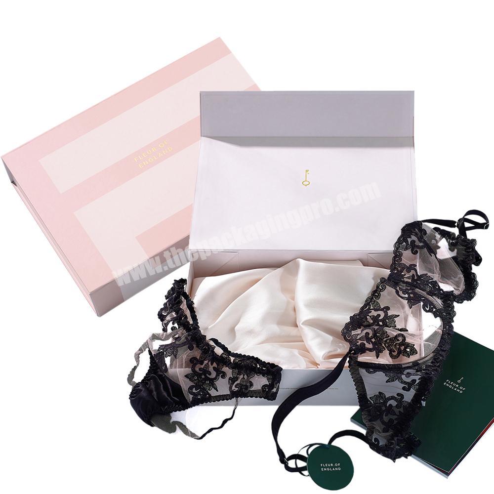 Custom Luxury Women Underwear Bra Socks Panty Box Packaging For Panties