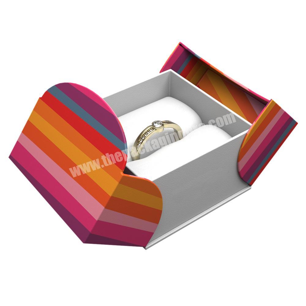 Custom Luxury emballage bijou Cajas De Anillos Proposal Engagement Ring Box For Ring