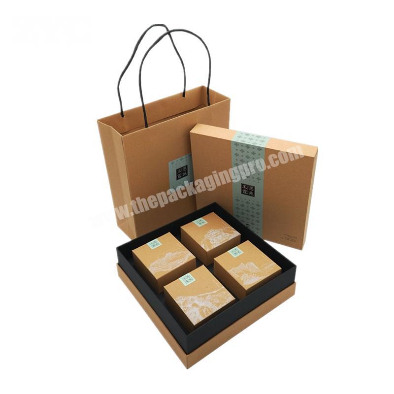 Custom Made Cardboard Tea Packaging Box with Paper Bag