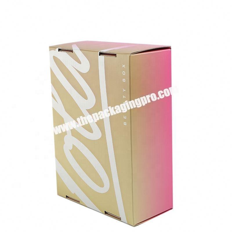 Recycle brown kraft skin care corrugated paper mailer box with design