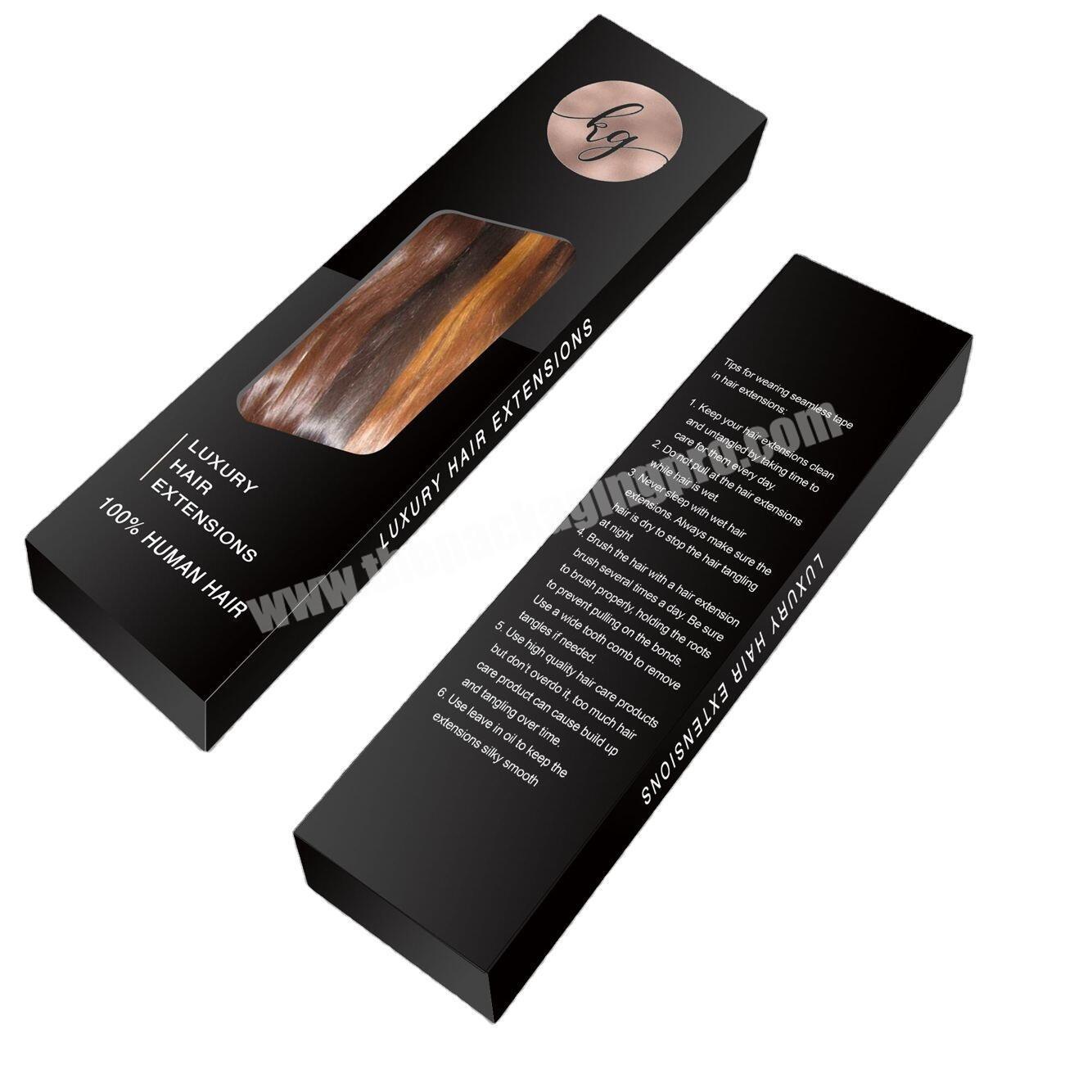 Custom Oem Luxury  Cosmetic Packaging Hair Extension Wig Gift Box