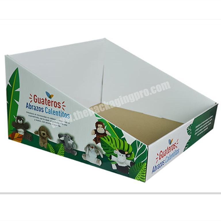 Custom POP Cardboard Counter Top Display Boxes Dispenser Single Sided Brochure For Food
