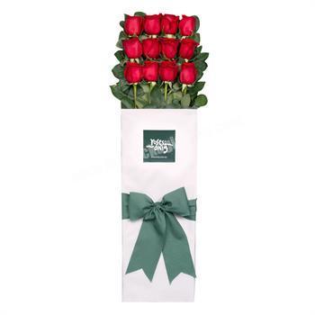 Custom Paper Cardboard Rigid Long Stem Rose Box With Your Logo