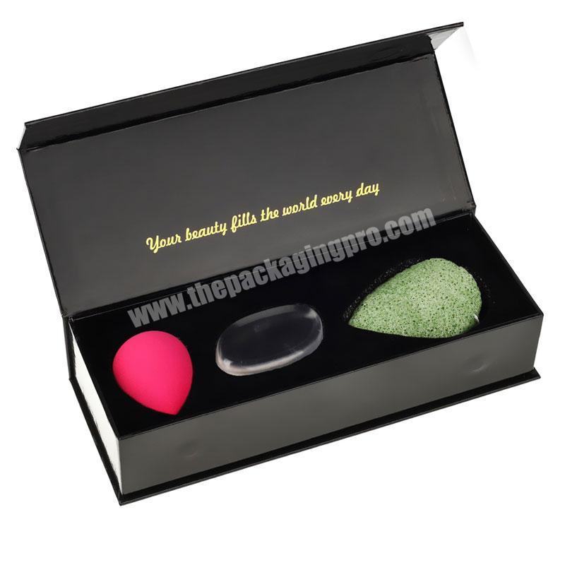 Custom Paper Facial Foundation Make up Kit Puff Soft Makeup Egg Packaging Box Beauty Blender Sponges Gift Box