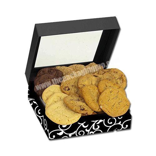 Custom Paper Logo Printed Cookies Box With Clear Window