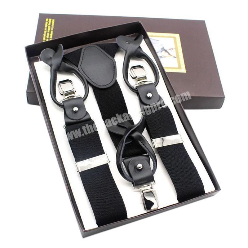 Custom Paper Suspender Box Luxury Suspenders Packaging gift Box