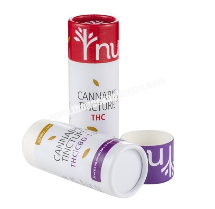 Customized printing cylinder round box paper tubing package for cbd oil perfume dropper bottle paper packaging tube
