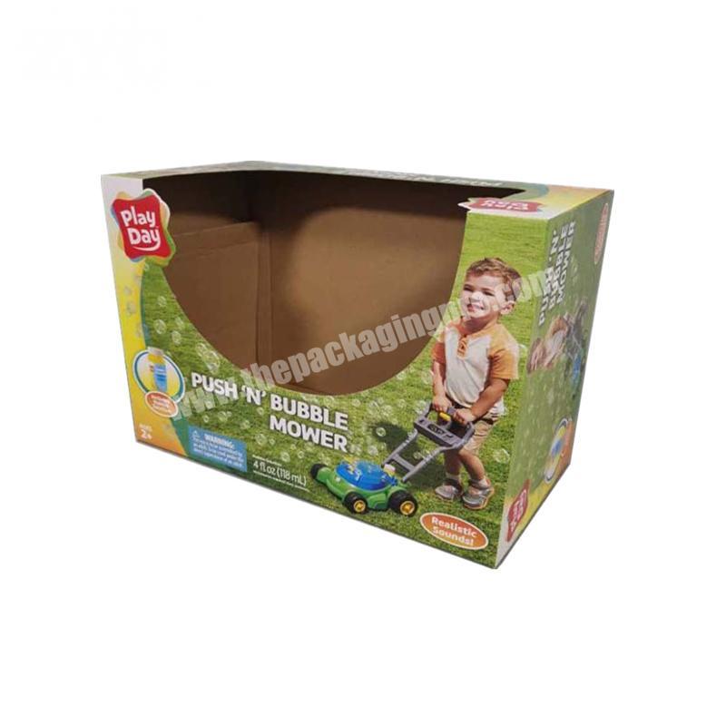 Custom Print Corrugated Carton Package Folding Cardboard Boxes with Window for Toy