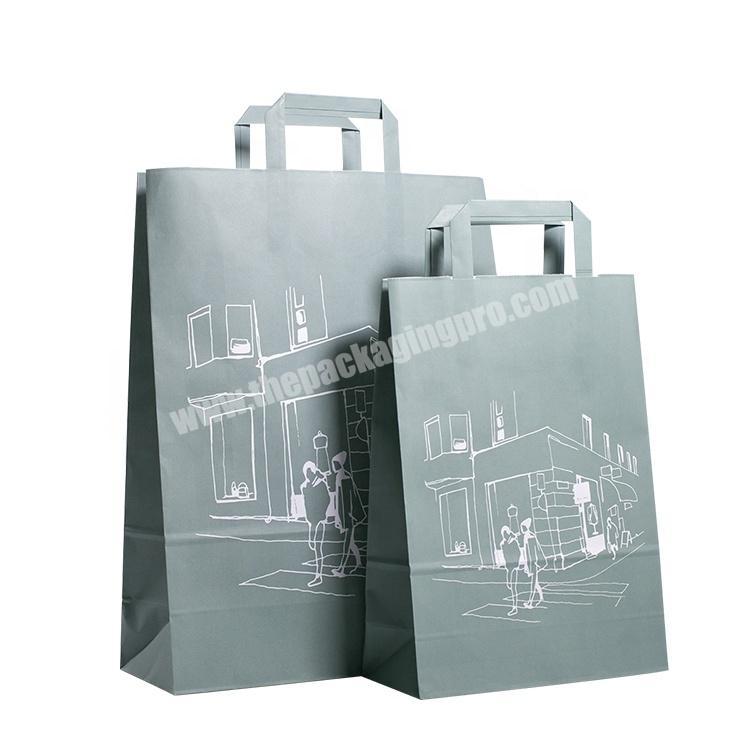 Custom Printed Flat Handle Paper Bag form China Manufacturer