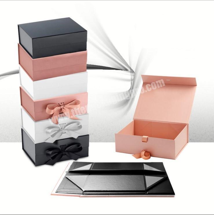 Custom Printed Foldable Cardboard Flat Pack Gift Box With Logo Folding Gift Boxes