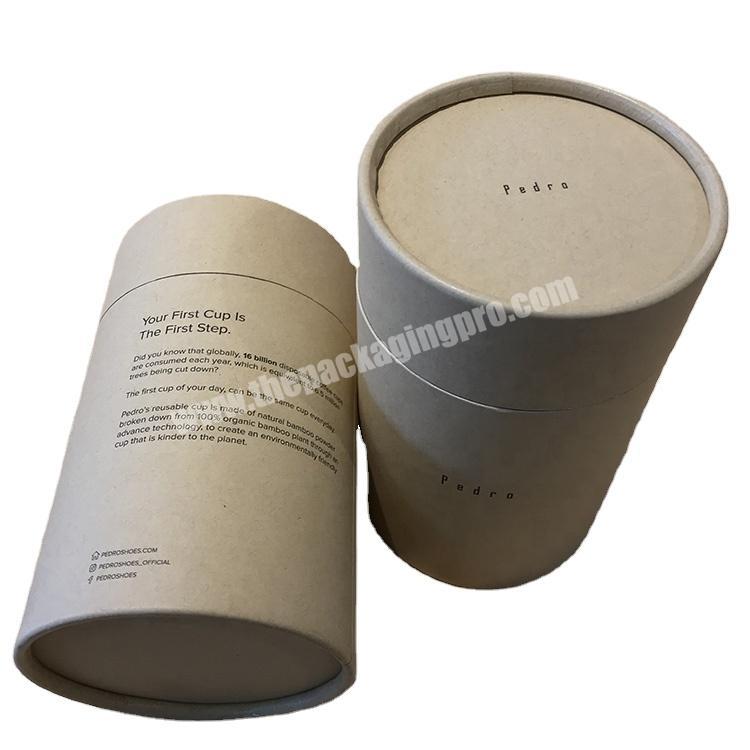 Custom Printed Food Grade Cylinder Shaped Cardboard Tin Tube Packaging For Tea Leaf Canister
