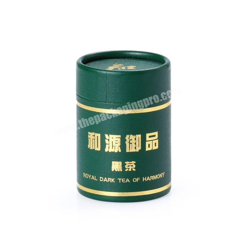 Custom Printed Food Grade Tea Packaging Paper Tube With Gold Stamping Logo
