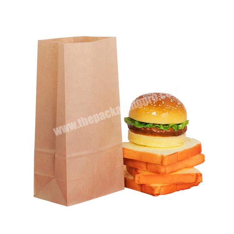 Custom Printed Kraft Paper Burger Paper Bags