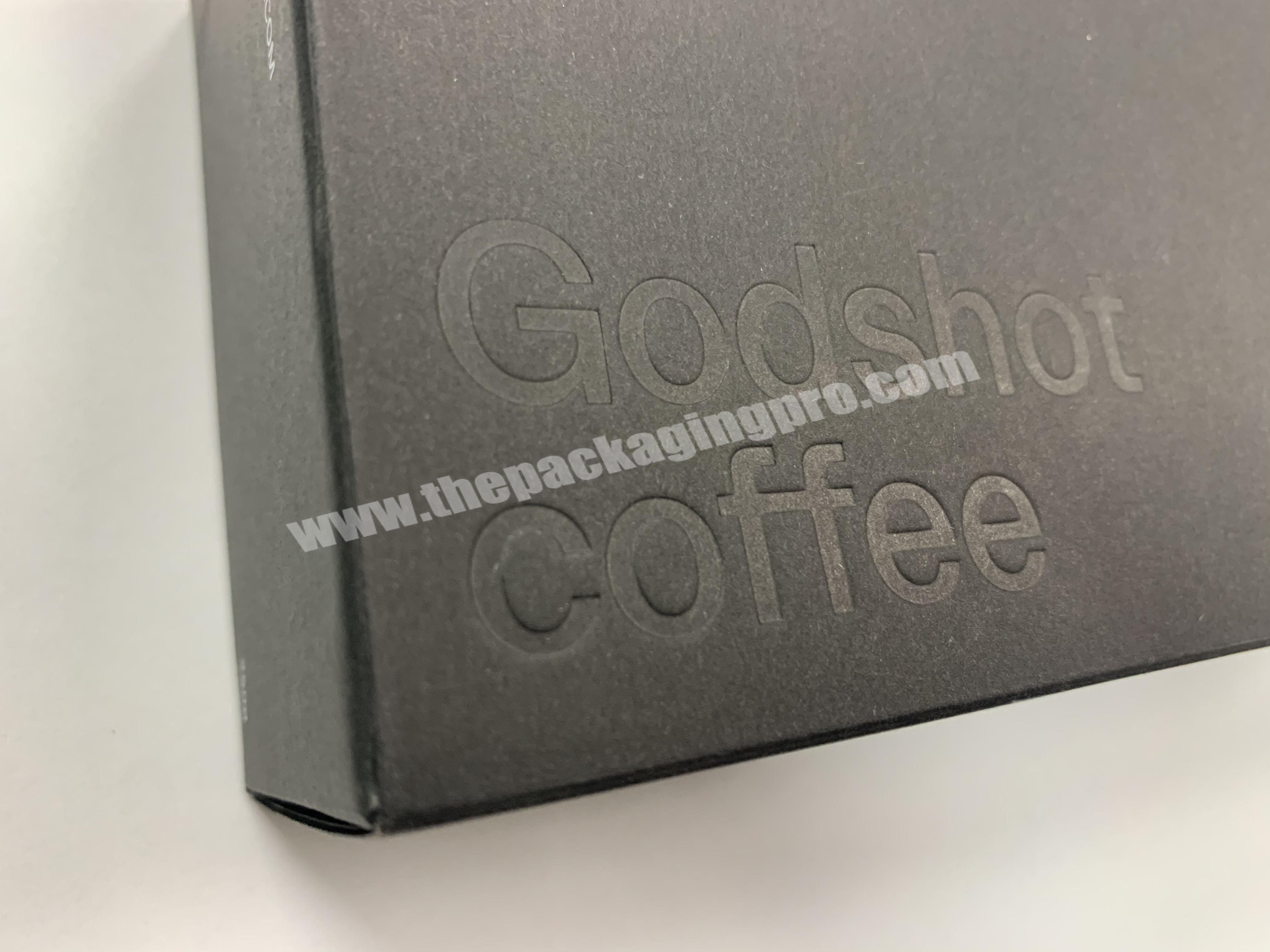 Wholesale Custom Printed Logo Cardboard Paper Packaging Sliding Coffee Gift Black Drawer Boxes