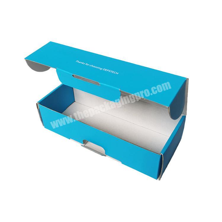 Custom Printed Logo Large Blue Corrugated Paper Mailing Box Shipping Mailer Packaging Boxes