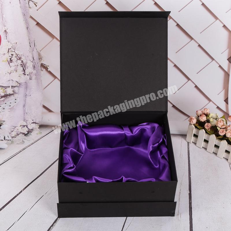 Custom Printed Luxury Paper Cardboard Folding Magnetic Gift Box Packaging Black Gift Box
