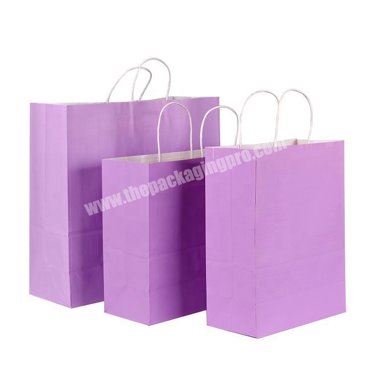 Custom Printed Purple Paper Gift Bags Wholesale