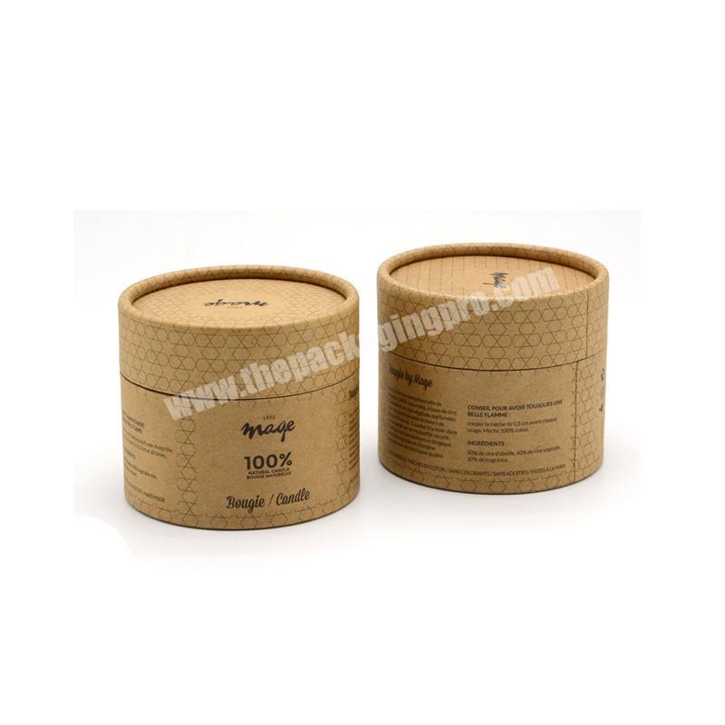 Custom Printed Various Size Cosmetic Kraft Paper Tube Packaging 2021 Eco Friendly High End Round Box