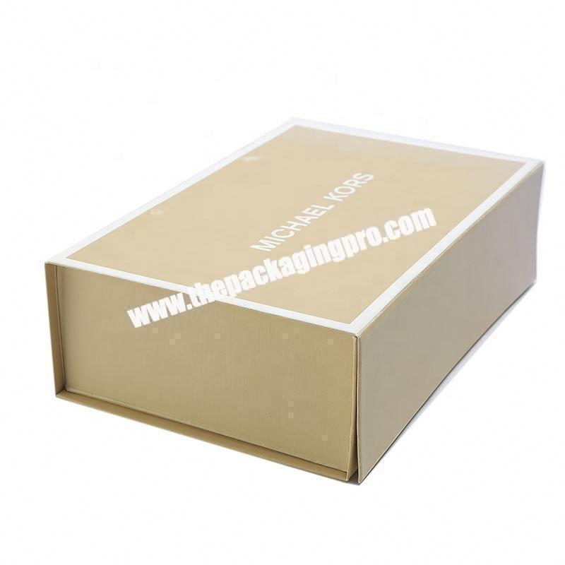 High quality customized cosmetic rigid paper box with ribbon
