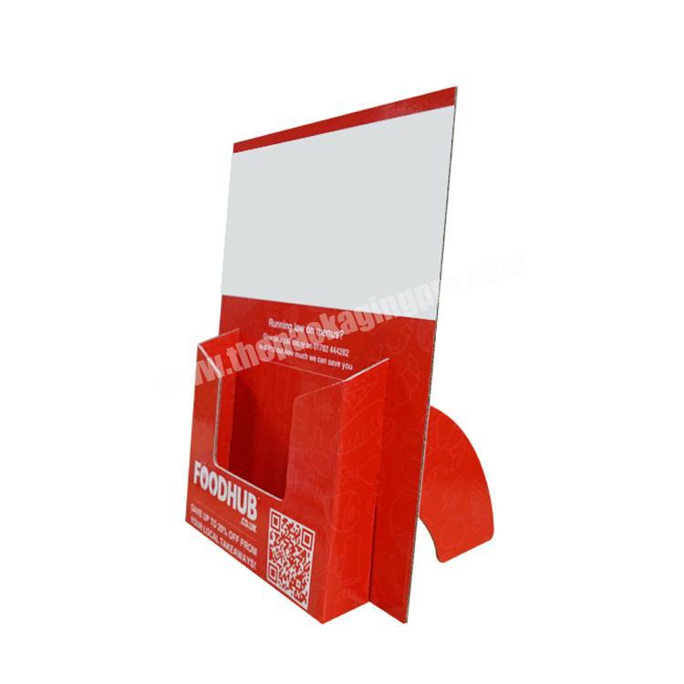 Custom Printing Foldable Cardboard Brochure Holder For Leaflet