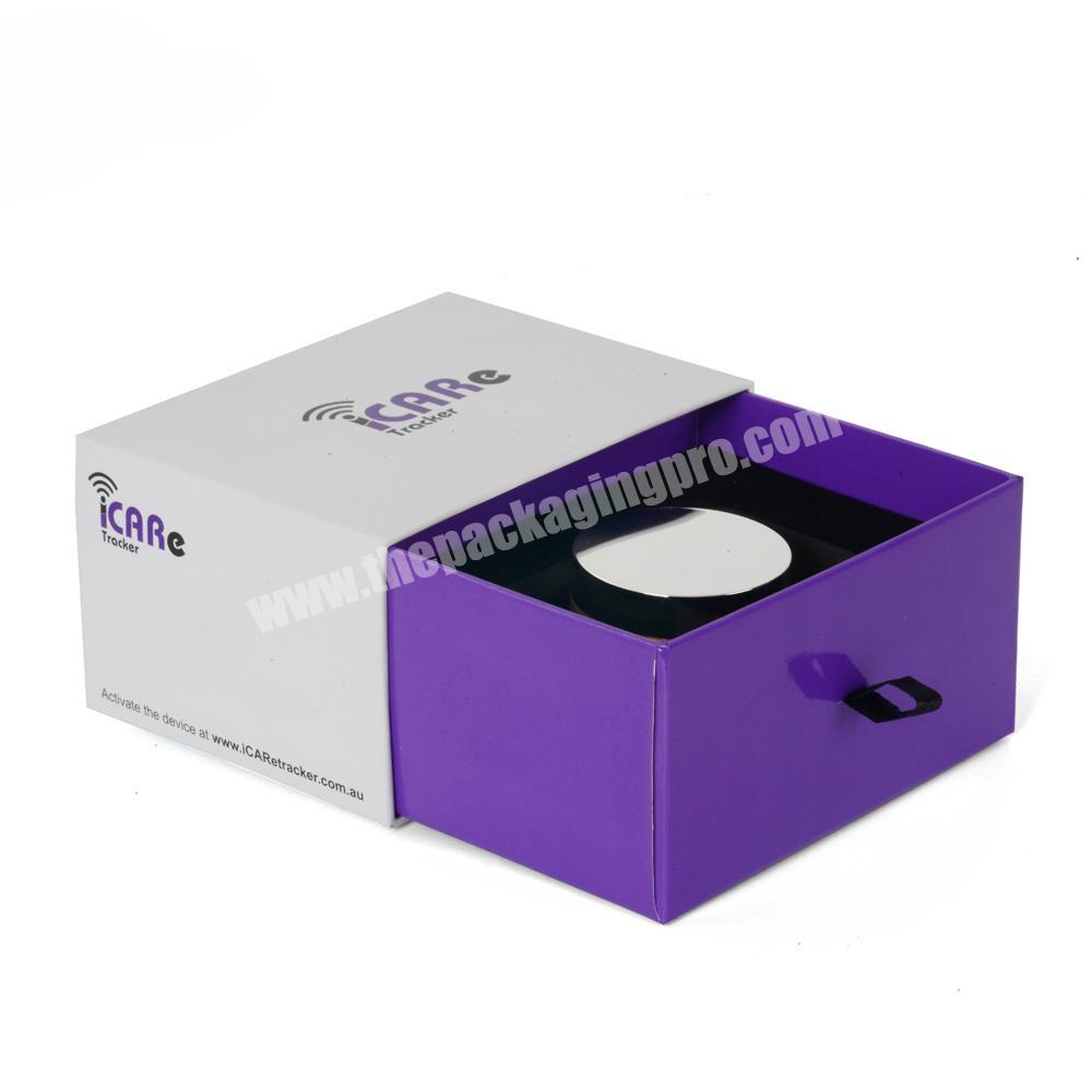 Custom Printing Logo Rigid Paper Boxes Car Positioner Tracker Packaging Drawer Box