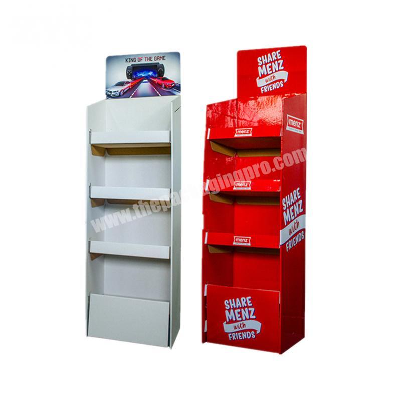 Custom Promotional Display Racks Floor Stand Cardboard Shelf Display for Car Toy