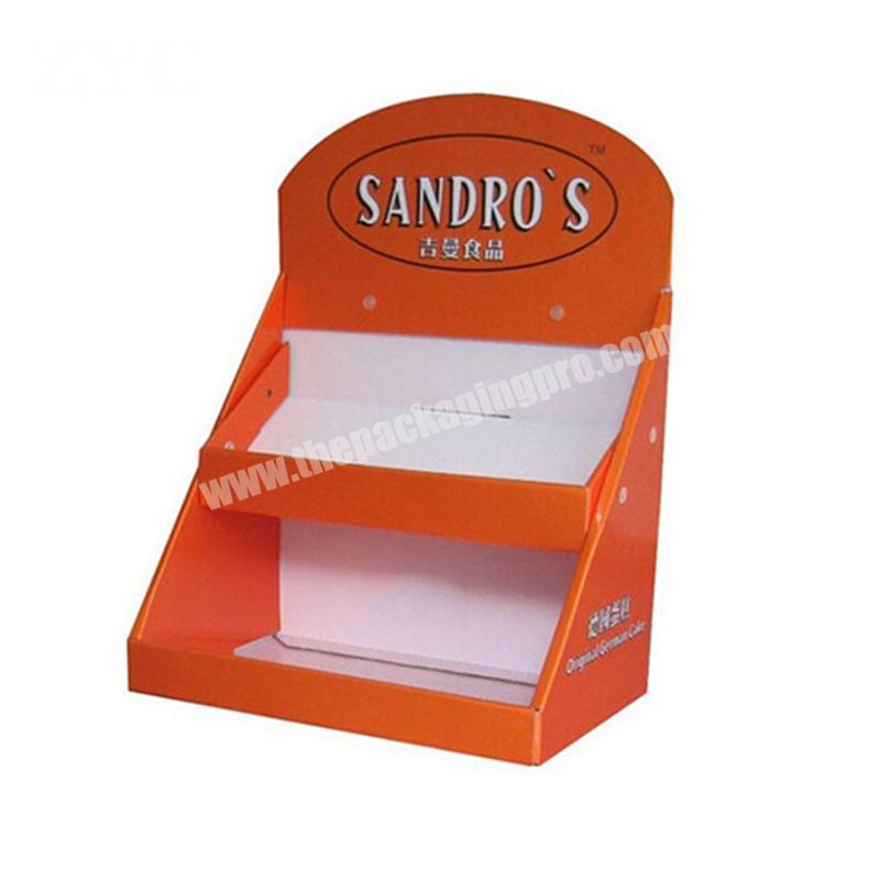 Custom Recyclable POP Cardboard Counter Display with Tiers for Toy