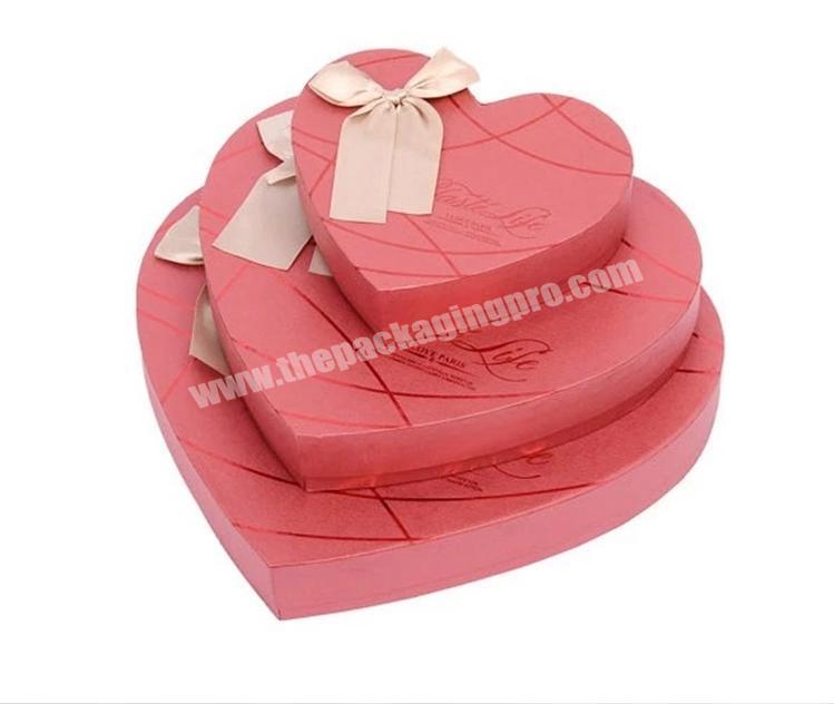 Custom Rigid Small Luxury Jewerly Cardboard Lid Heart Shape Gift Wedding Chocolate Candy Paper Box
