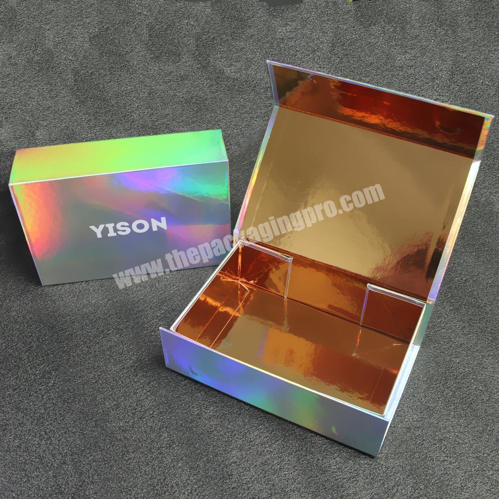 Custom Skin Care Rose Gold Holographic Skincare Cosmetic Packaging